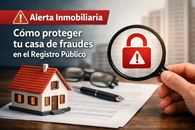 Alerta Imobiliária: magnifying glass focusing on lock warning