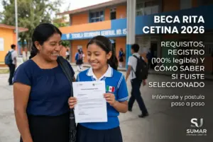 Mãe e filha celebrando bolsa Beca Rita Cetina 2026