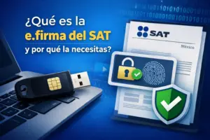 Laptop com e.firma e ícones de segurança do SAT