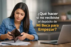 ¿Qué hacer si no recibiste el depósito de Mi Beca para Empezar?