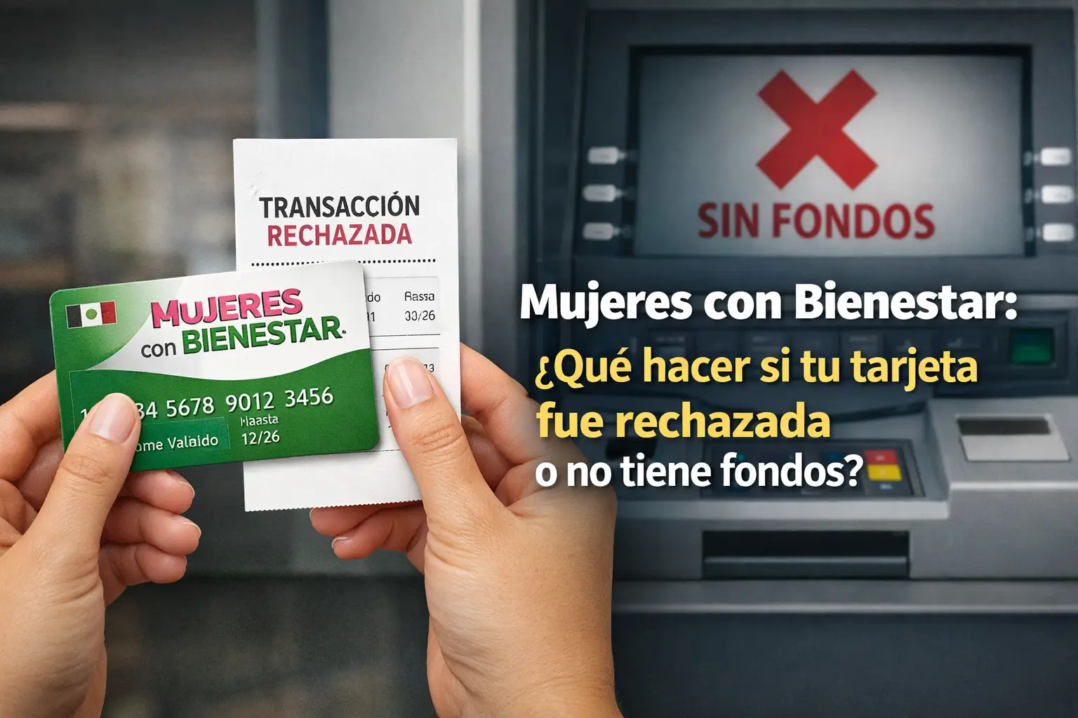 Transação recusada no caixa eletrônico, sem saldo disponível